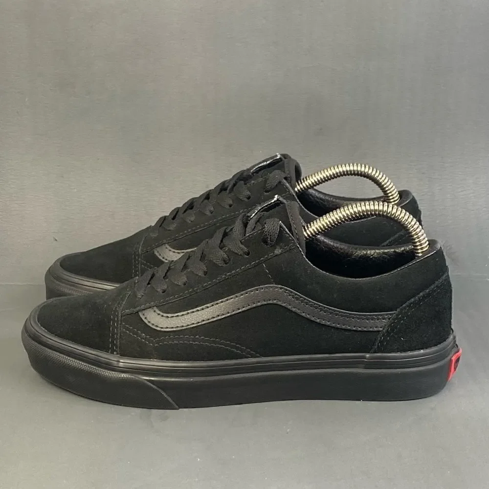 VANS Old Skool sneaker Shoes triple black suede womens size  7.5